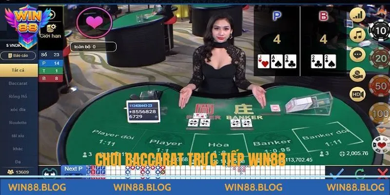 Chơi Baccarat trực tiếp Win88